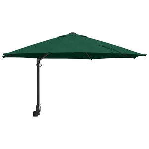 vidaXL Garden Parasol Green 248 x 248 x 148 cm Polyester and Steel