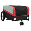 vidaXL Bike Trailer Black and Red 30 kg Iron