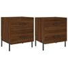 vidaXL Bedside Cabinets 2 pcs Brown Oak 40x35x47,5 cm Engineered Wood