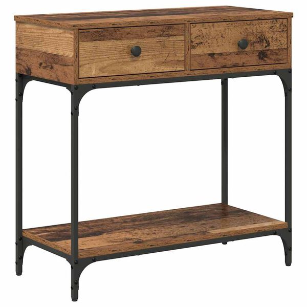 vidaXL Console Table Old wood 75 x 34.5 x 75 cm Engineered wood