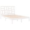 vidaXL Bed Frame without Mattress White Solid Wood 140x200 cm