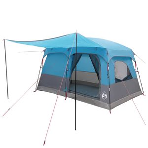 vidaXL Family Tent with Roof Blue 380 x 260 x 190 cm Polyester