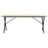 vidaXL Dining Table X-Frame 200x100x75.5 cm Solid Wood Pine and Steel