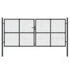 vidaXL Mesh Garden Gate Anthracite 300x125 cm Galvanised Steel
