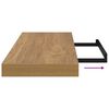 vidaXL Wall Shelf 4 pcs Brown 80 x 23.5 x 4 cm Engineered Wood