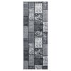 vidaXL Runner Rug BCF Grey with Block Pattern 100x250 cm