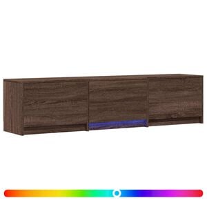 vidaXL TV Cabinet with LED Brown Oak 165 x 34 x 40 cm Engineered Wood