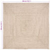 vidaXL Area Rugs Square Natural and White 300 x 300 cm