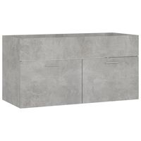 vidaXL Sink Cabinet Concrete Grey 90x38.5x46 cm Engineered Wood