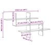 vidaXL Wall Shelf Artisian Oak 124.5x18x60.5 cm Engineered Wood