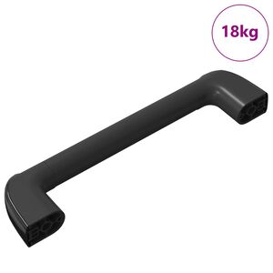 vidaXL Handle Plain 69 pcs Black 380 x 34 x 85 mm Aluminium and PP