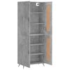 vidaXL Highboard Concrete Grey 69.5x34x180 cm Engineered Wood