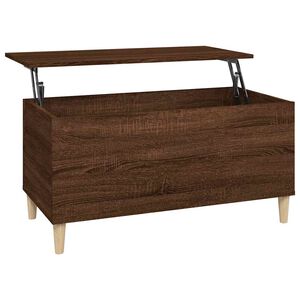 vidaXL Coffee Table Brown Oak 90x44.5x45 cm Engineered Wood