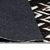 vidaXL Rug Genuine Leather Patchwork 80x150 cm Chevron Black/White