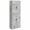 vidaXL Cabinet Set 2 pcs Concrete Grey Engineered Wood