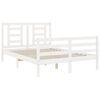 vidaXL Bed Frame without Mattress White Small Double Solid Wood