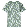 Kids' T-shirt Ecru and Dark Ivy 128