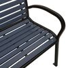 vidaXL Twin Garden Bench 251 cm Steel and WPC Black