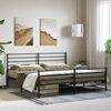 vidaXL Metal Bed Frame without Mattress with Footboard Black 180x200cm