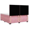 vidaXL Box Spring Bed with Mattress Pink 200x200 cm Velvet