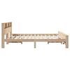 vidaXL Bed Frame with Headboard Brown 200 x 200 cm Engineered Wood
