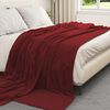 vidaXL Throw Blanket Bordeaux Red 220 x 240 cm Fleece