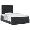 vidaXL Ottoman Bed with Mattresses Black 120x200cm Velvet