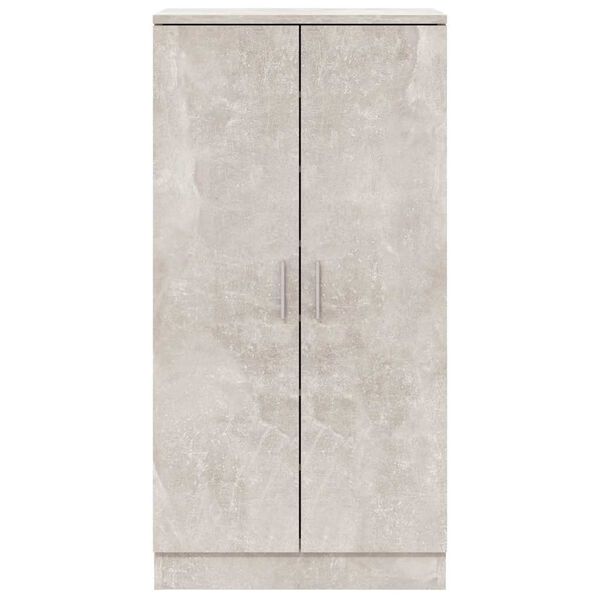 vidaXL Shoe Cabinet Concrete Grey 55x35x108 cm Engineered Wood