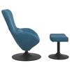 vidaXL Egg Chair with Footstool Blue 63 x 73 x 90 cm Velvet