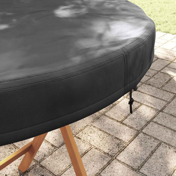vidaXL Outdoor Table Cover Black 92 x 92 x 10 cm 600D Oxford Fbric