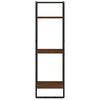 vidaXL 3-Tier Wall Shelf Brown Oak 30x25x100 cm Engineered Wood