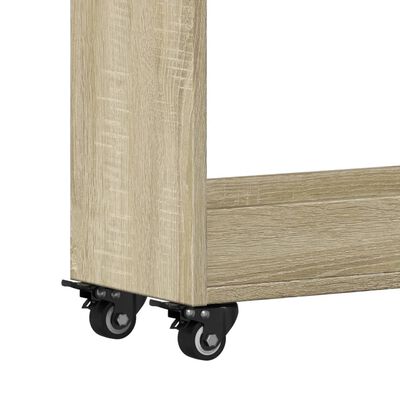 vidaXL Cabinet with Wheels Sonoma Oak 60x22x79 cm Engineered Wood