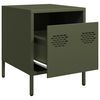 vidaXL Bedside Cabinet Olive Green 35x39x43.5 cm Steel