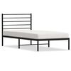 vidaXL Metal Bed Frame without Mattress with Headboard Black 100x190cm