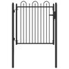 vidaXL Fence Gate HORST 100 x 100 cm Metal Black Lockable