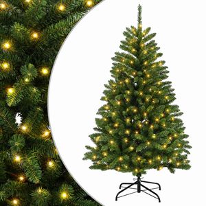 vidaXL Artificial Hinged Christmas Tree 120 cm 150 LEDs Warm White