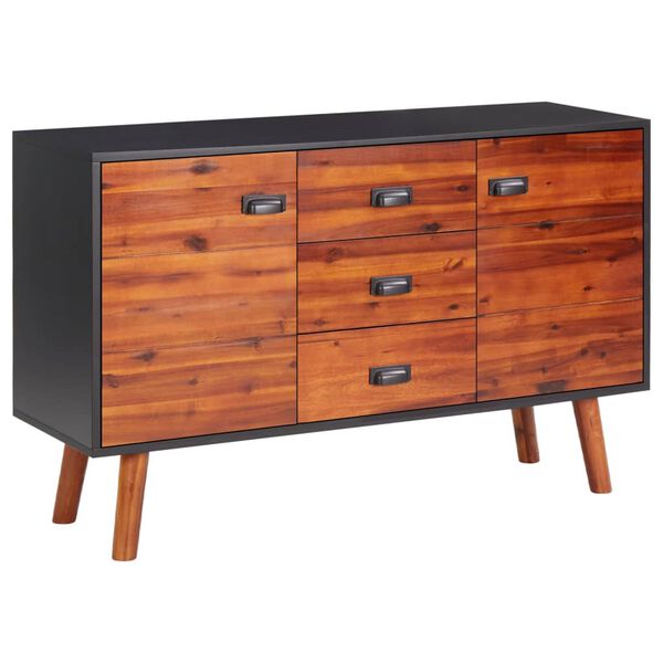 vidaXL Sideboard 110x35x70 cm Solid Acacia Wood and MDF