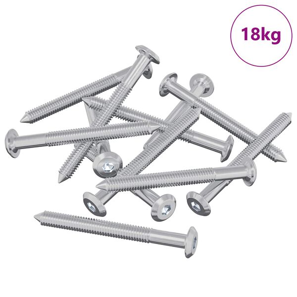 vidaXL Furniture Screws 1600 pcs Silver Steel