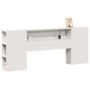 vidaXL Headboard with Storage White 200 cm Solid Wood Pine