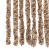 vidaXL Fly Curtain Beige and Dark Brown 90x200 cm Chenille