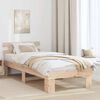 vidaXL Bed Frame with Headboard Natural 75 x 190 cm Solid Pine Wood