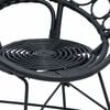 vidaXL Dining Chair 2 pcs Black 65 x 55.5 x 81 cm Rattan and Iron