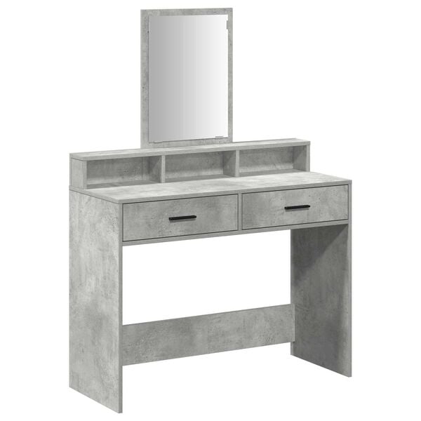 vidaXL Dressing Table Concrete Grey 100 x 41 x 140 cm Engineered Wood