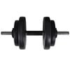 vidaXL Wall-mounted Power Tower with Barbell and Dumbbell Set 60.5 kg