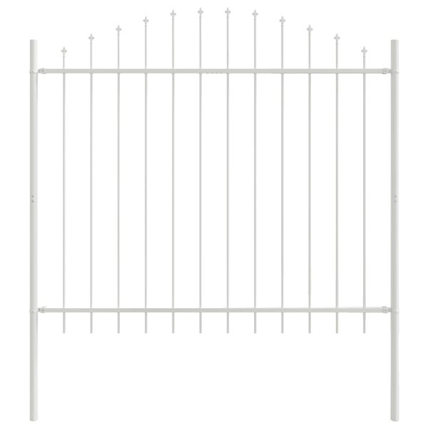 vidaXL Garden Fence 4 pcs White 170 x 165 cm Powder-Coated Steel