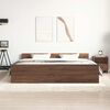 vidaXL Bed Frame without Mattress Brown Oak 180x200 cm Super King