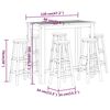 vidaXL 7 Piece Garden Bar Set Solid Wood Acacia