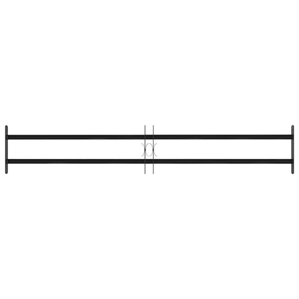 vidaXL Window Grille Black 176 x 30 cm Powder-Coated Steel