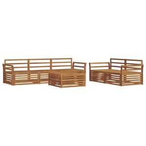 vidaXL Outdoor Sofa Set 6 pcs Natural Solid Acacia Wood