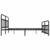 vidaXL Metal Bed Frame without Mattress with Footboard Black 200x200cm